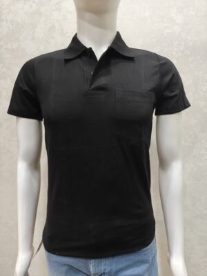 Midnight Black Pocket Polo T-Shirt