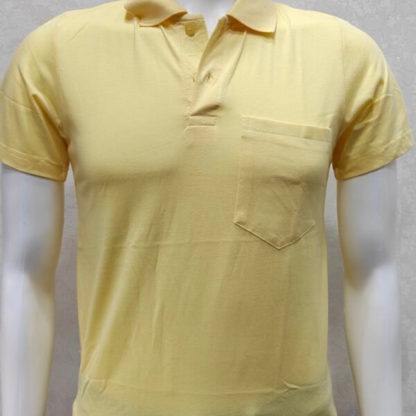 Lemon Yellow Pocket Polo T-Shirt – Half Sleeve