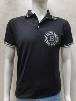 Half Sleeve Collar T-Shirt – Logo Tape Collar & Sleeve Bands