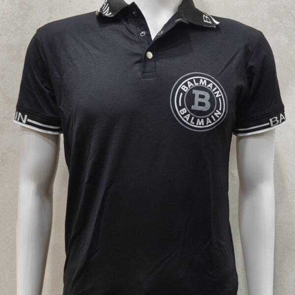 Half Sleeve Collar T-Shirt – Logo Tape Collar & Sleeve Bands
