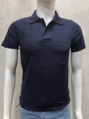 Deep Navy Pocket Polo T-Shirt