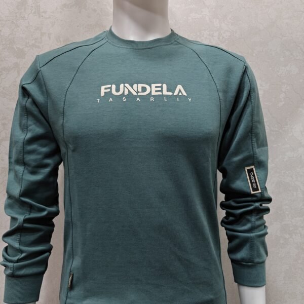 Teal Raglan Crewneck Sweatshirt – Full Sleeve