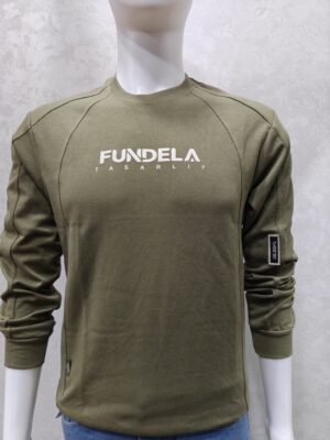 Olive Green Crewneck Sweatshirt – Full Sleeve Round Neck