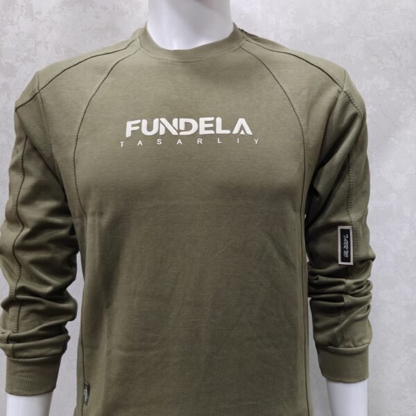 Olive Green Crewneck Sweatshirt – Full Sleeve Round Neck