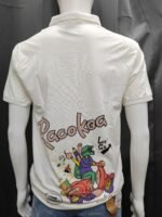 “Racokea Let’s Go” Off‑White Graphic Polo T‑Shirt 