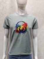  “Color Beat” Mint Green Crew Neck T‑Shirt