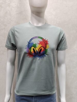  “Color Beat” Mint Green Crew Neck T‑Shirt