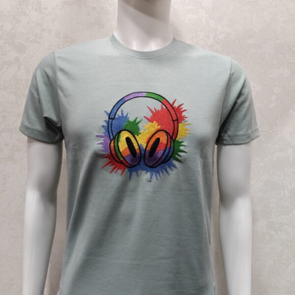  “Color Beat” Mint Green Crew Neck T‑Shirt