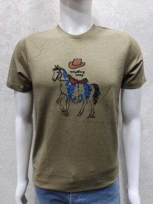 “Saddle Spirit” Olive Green Tshirt