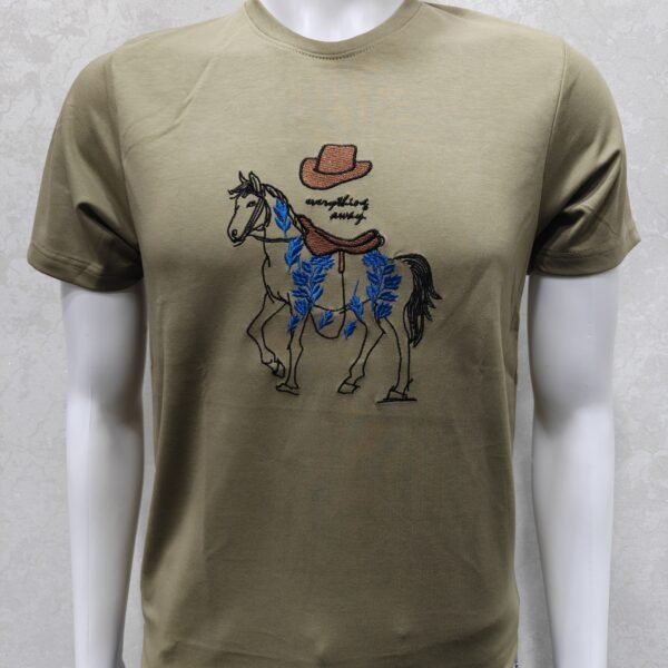 “Saddle Spirit” Olive Green Tshirt