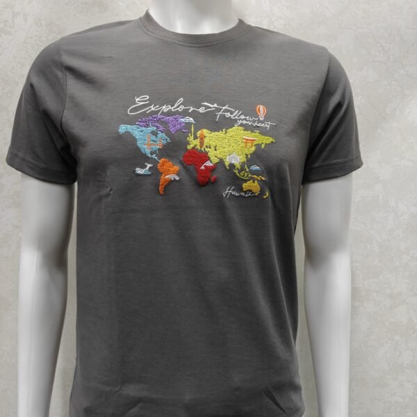 “Wander Atlas” Charcoal Grey Tshirt