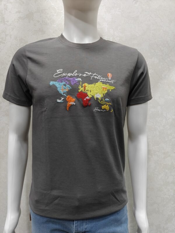 “Wander Atlas” Charcoal Grey Tshirt