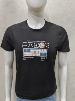  “Play to Win” Black Crew Neck Tshirt