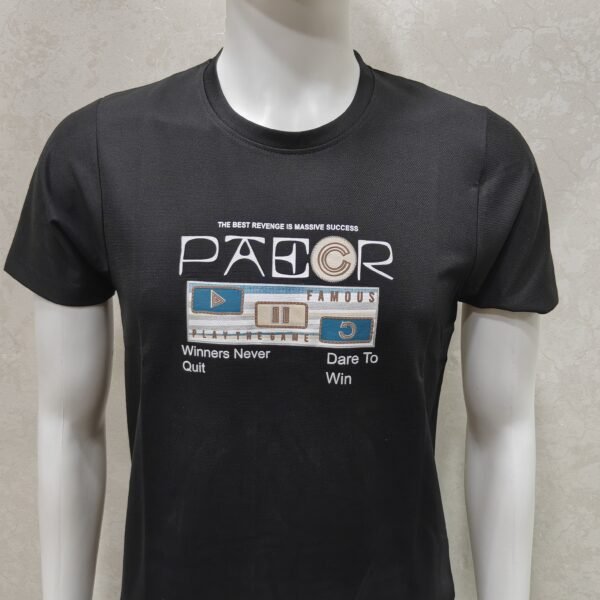  “Play to Win” Black Crew Neck Tshirt