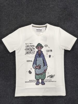 “Pixel Wanderer” Off‑White T‑Shirt
