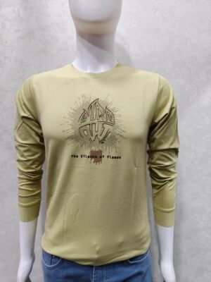 “Burn Out” Olive‑Beige Full‑Sleeve