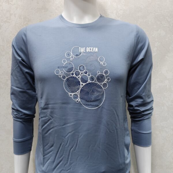 The Ocean Infinite” Dusty Blue Full‑Sleeve