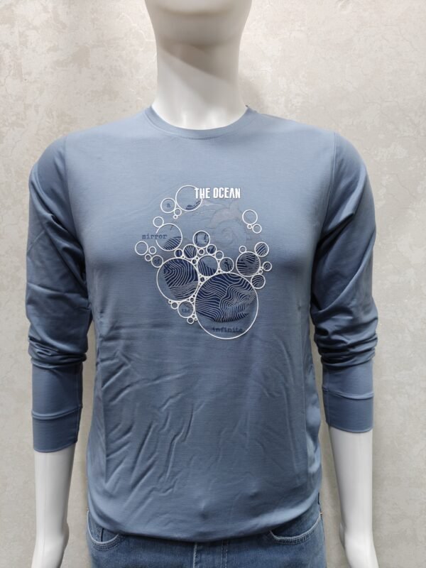 The Ocean Infinite” Dusty Blue Full‑Sleeve