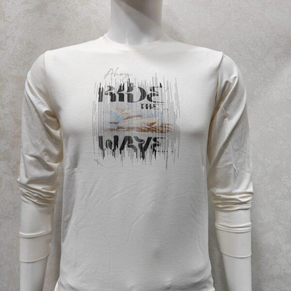 “Ride the Waves” Off‑White Full‑Sleeve 