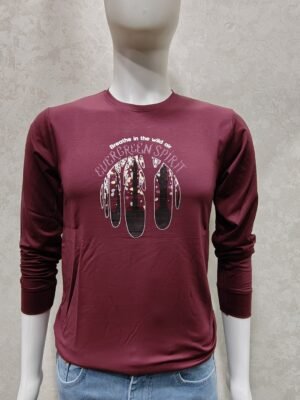Evergreen Spirit Maroon Full‑Sleeve 