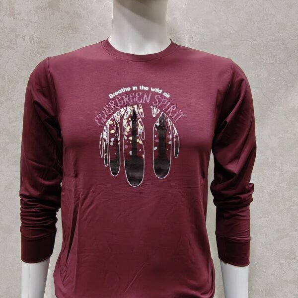 Evergreen Spirit Maroon Full‑Sleeve 