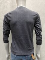  Bonfire Grey Full‑Sleeve Round Neck T‑Shirt