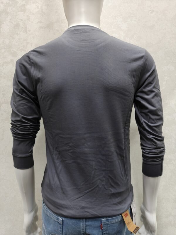  Bonfire Grey Full‑Sleeve Round Neck T‑Shirt