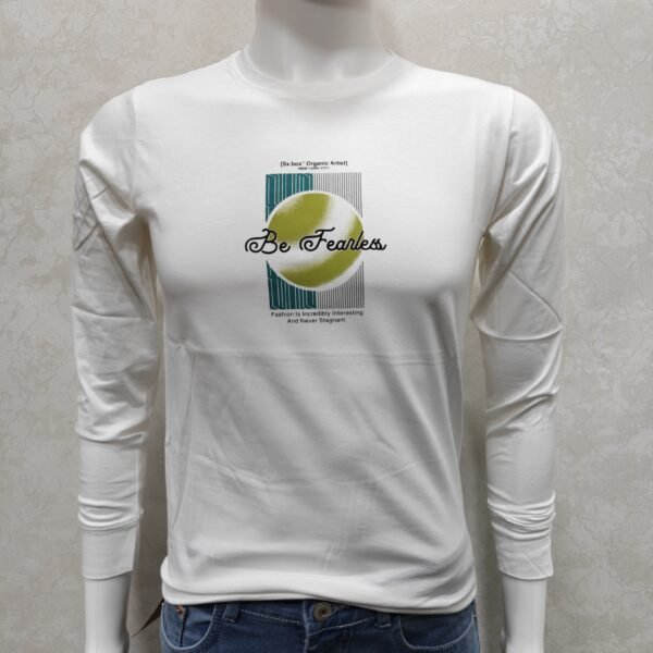 Be Fearless Off‑White Full‑Sleeve