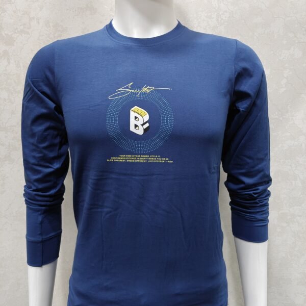 Bold Spirit Navy Blue Full‑Sleeve