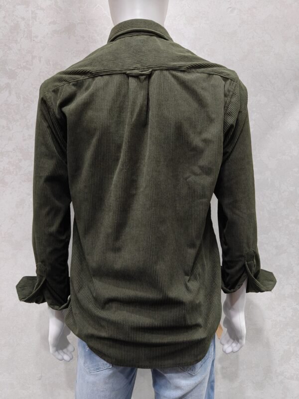 Olive Green Corduroy Shirt – Full Sleeve