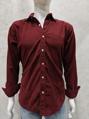 Maroon Corduroy Shirt – Full Sleeve