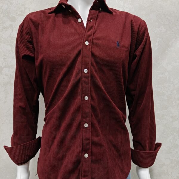 Maroon Corduroy Shirt – Full Sleeve