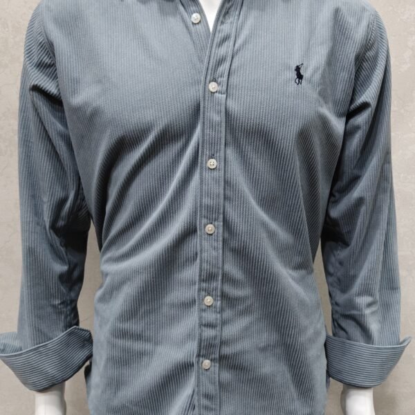 Slate Blue Corduroy Shirt – Full Sleeve