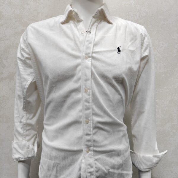 White Corduroy Shirt – Full Sleeve