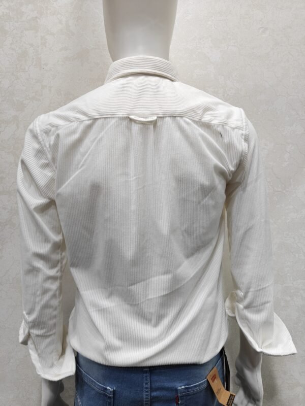 White Corduroy Shirt – Full Sleeve