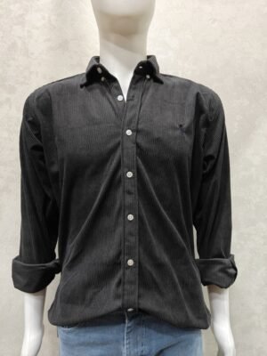 Charcoal Black Corduroy Shirt – Full Sleeve