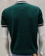 Rib-Stripe Collar Knit Tee