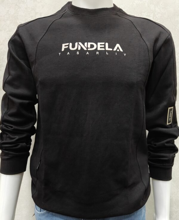 Jet Black Crewneck Sweatshirt – Full Sleeve