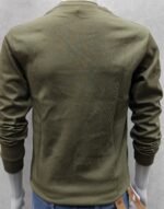 Olive Green Crewneck Sweatshirt – Full Sleeve Round Neck