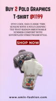 Buy 2 Graphics Polo Tshirts in @1199