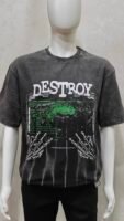 Men’s Acid Wash Graphic Printed T-Shirt