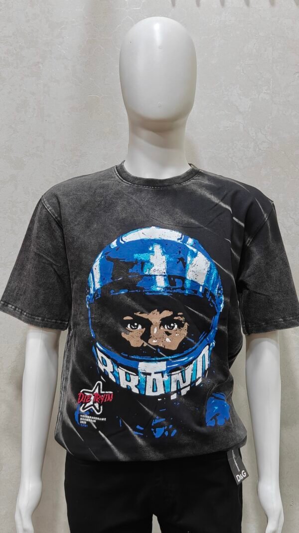 Men’s Acid Wash Graphic Printed T-Shirt